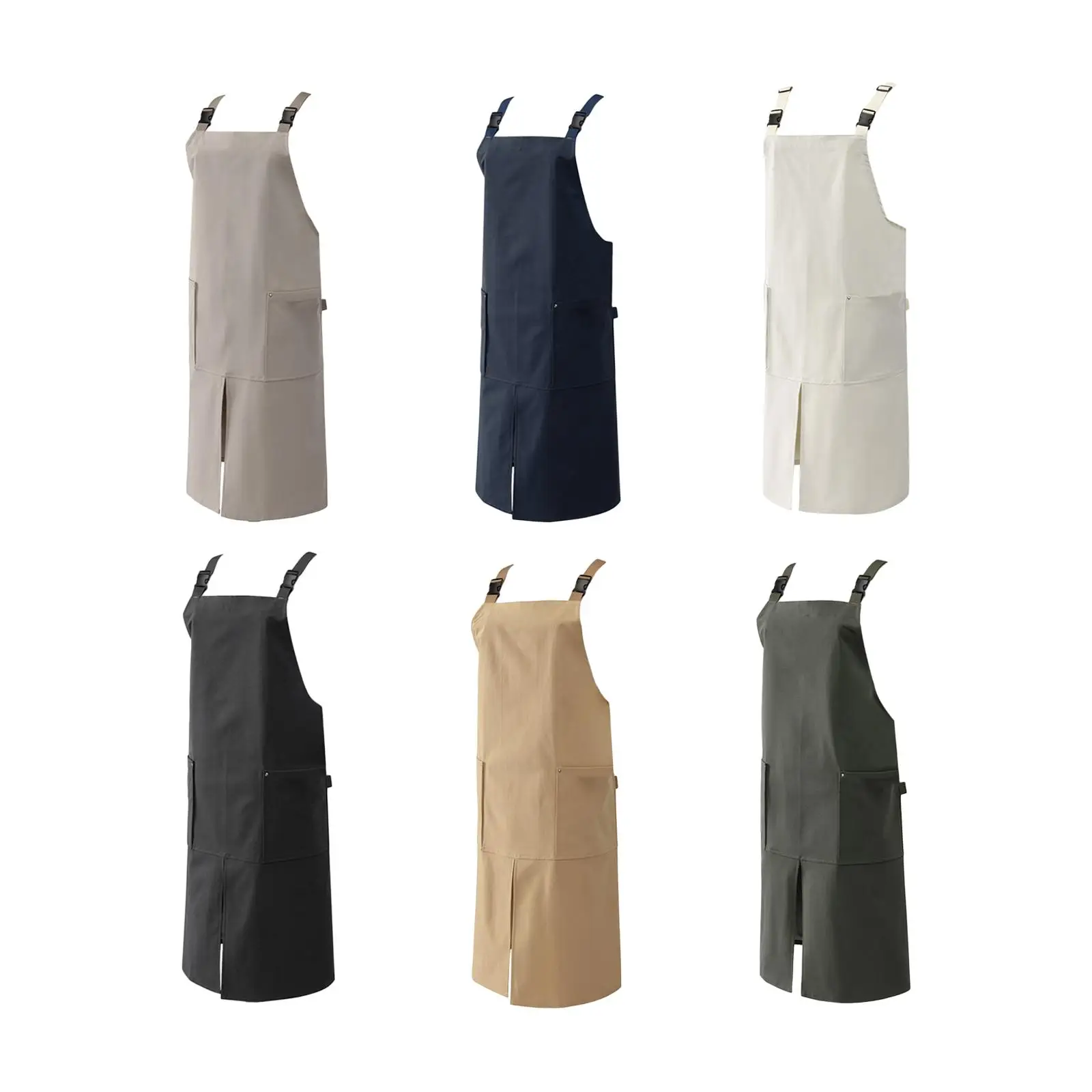 Kitchen Cooking Baking Apron Coffee Restaurant Work Clothes Unisex Canvas Apron for Hair Stylist Painting Hairdressers Uniform