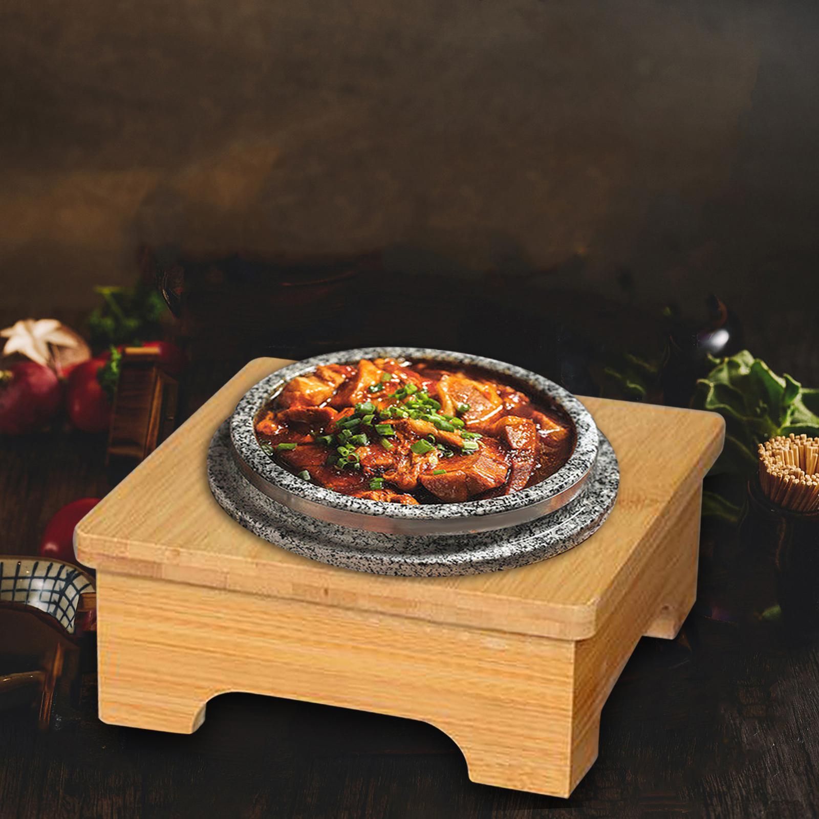 Description Picture 6 of itemPressure Cooker Wooden Holder Wooden Trivets Table Mat Non Slip for Hot Dishes Pots and Pans Korean Bibimbap Stone Pot Holder