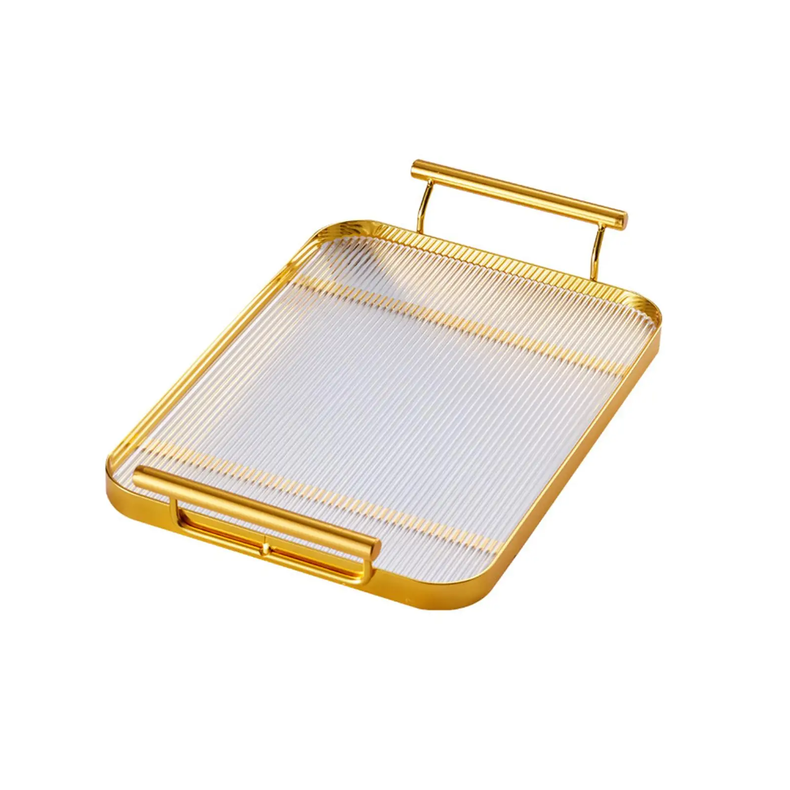 Serving Tray with Handle Appetizer Display Keys Drinks coffee servings Tray for Countertop Bedside Table Kitchen Cabinet Bedroom