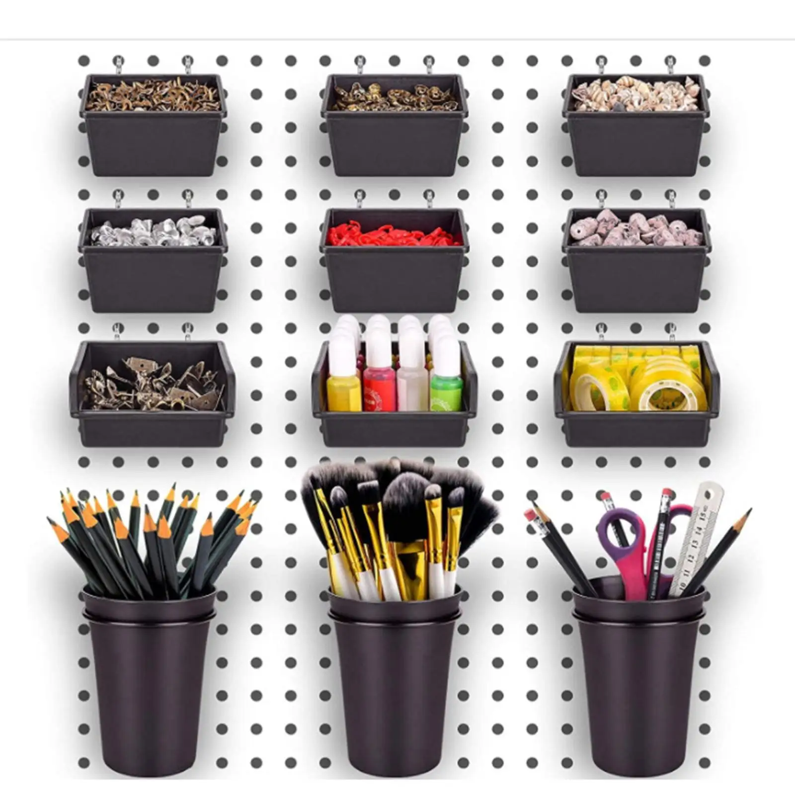 Organize Hardware Accessories Peg Board Hooks Accessories Pegboard Bins Organizer