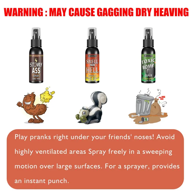 Liquid Fart Spray Terrible Smell Long Lasting Extra Strong Stinky Ass Prank  Toy Joke Party Hilarious Gag Gifts Ass Fart Spray - AliExpress