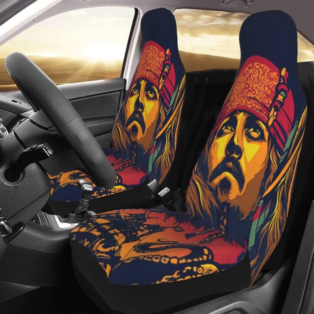 Hot Space Galaxy Purple Mandalas Car Seat Covers Pair, 2 Front Seat Covers, Car Seat Protector, Car Accessory, Seat Cover For Car