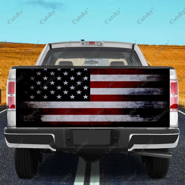 American flag graphics stripe on rear bed any truck and car, boat and buy trailer