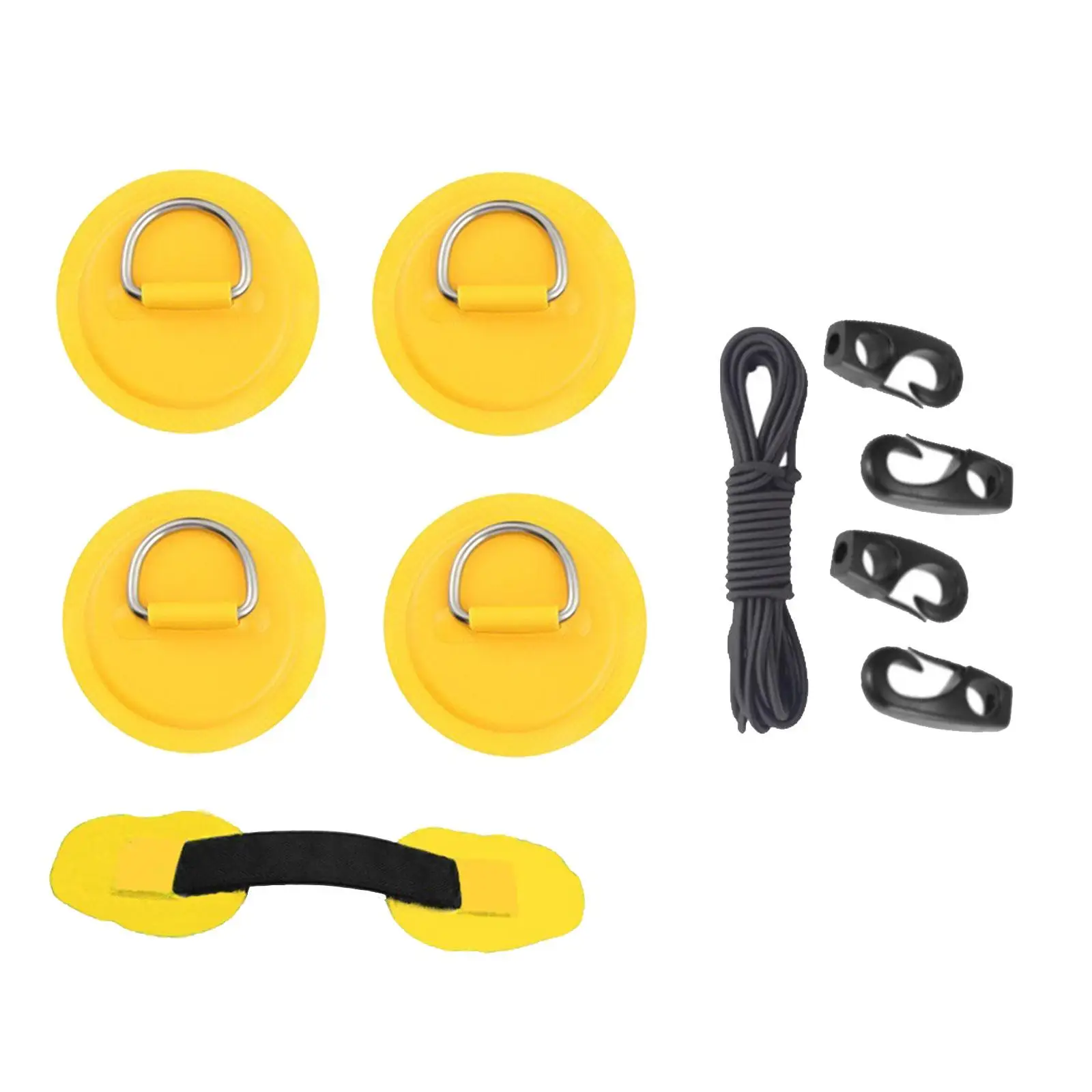 D Ring Pad Patch Bungee Accessories Set Round Patch for Inflatable Surfboard
