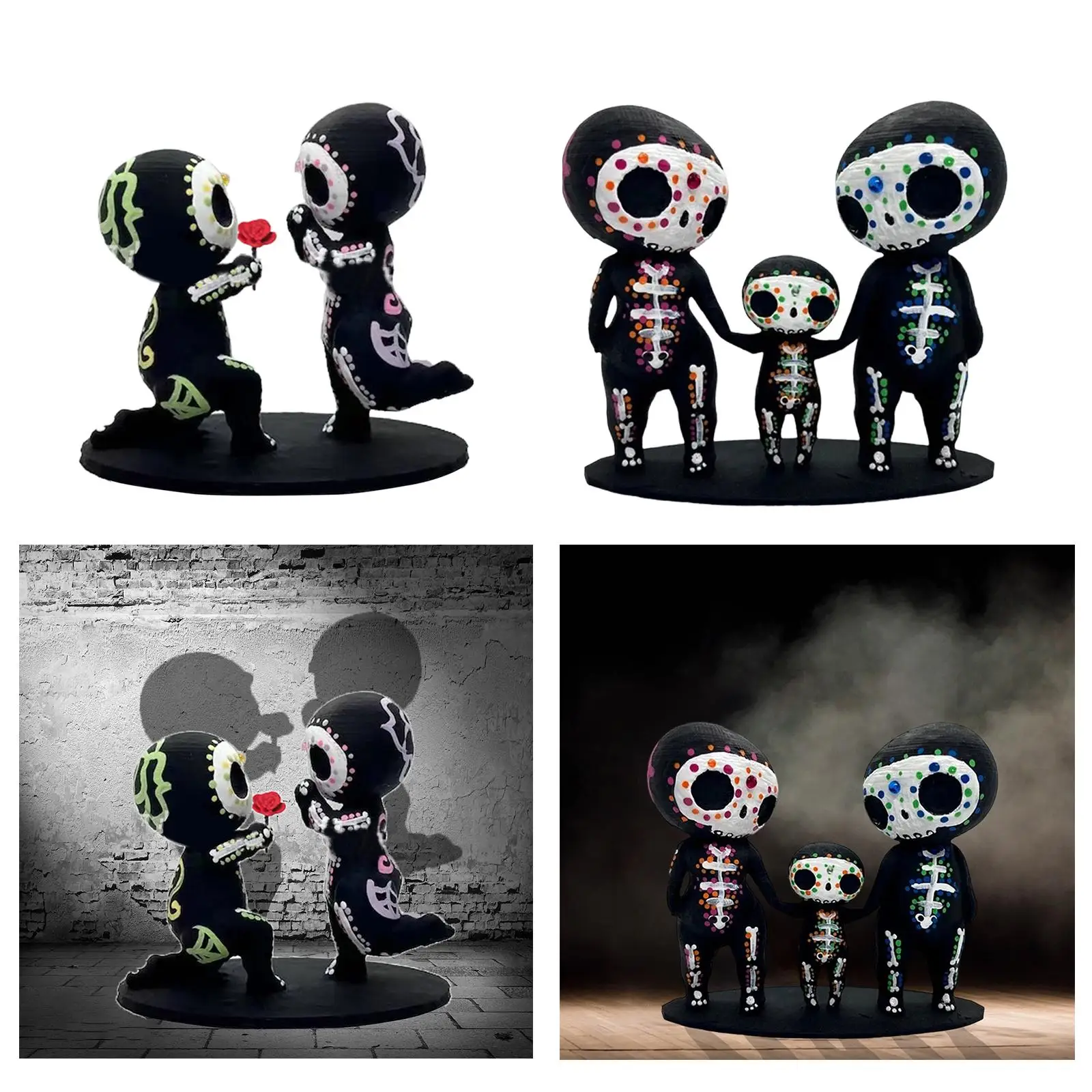 Skull Figurine Tabletop Ornaments Gift Anniversary Office Crafts
