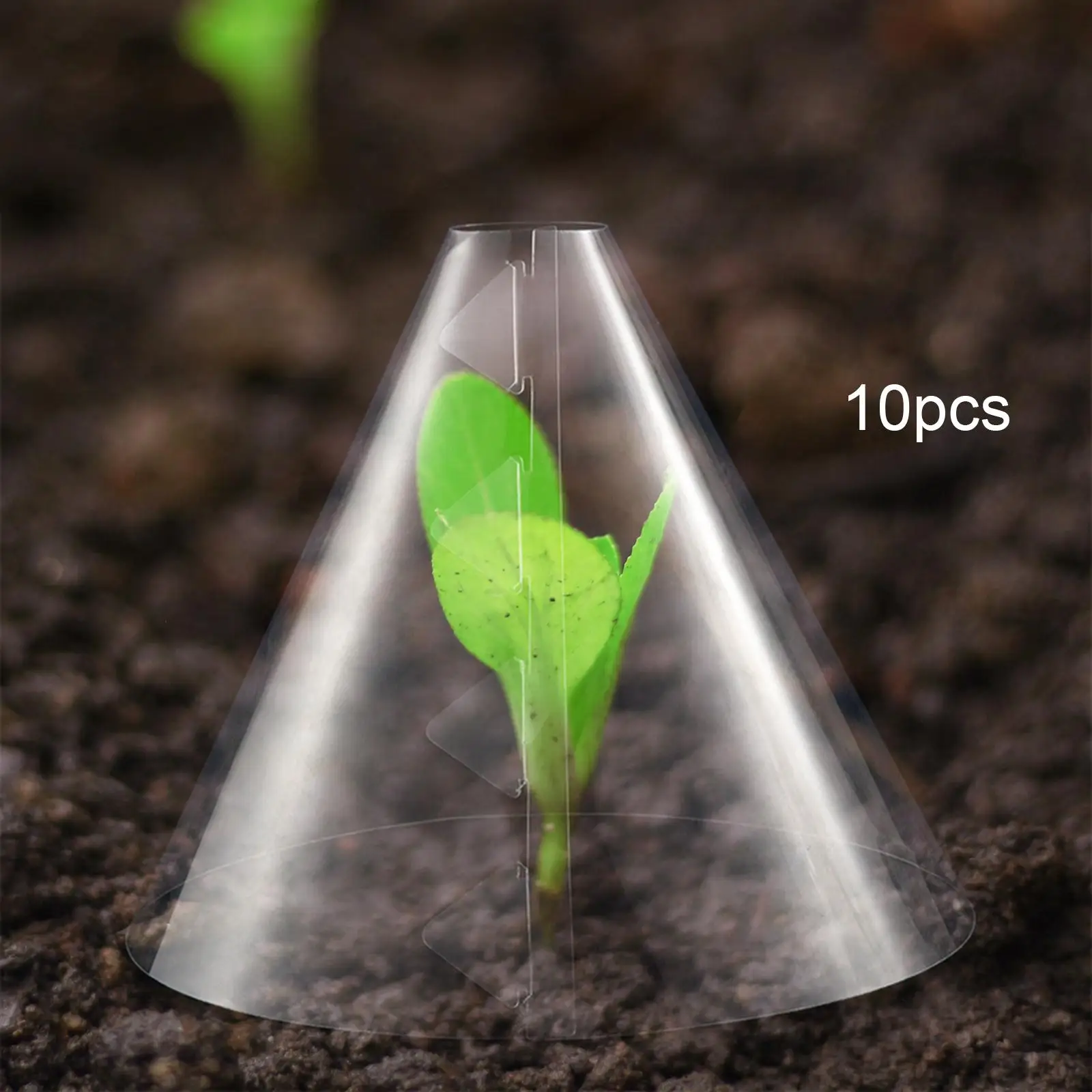 10x Garden Cloches for Plants Indoor Outdoor Plants Supplies Vegetables Mini Greenhouse Clear Garden Plant Germination Cover