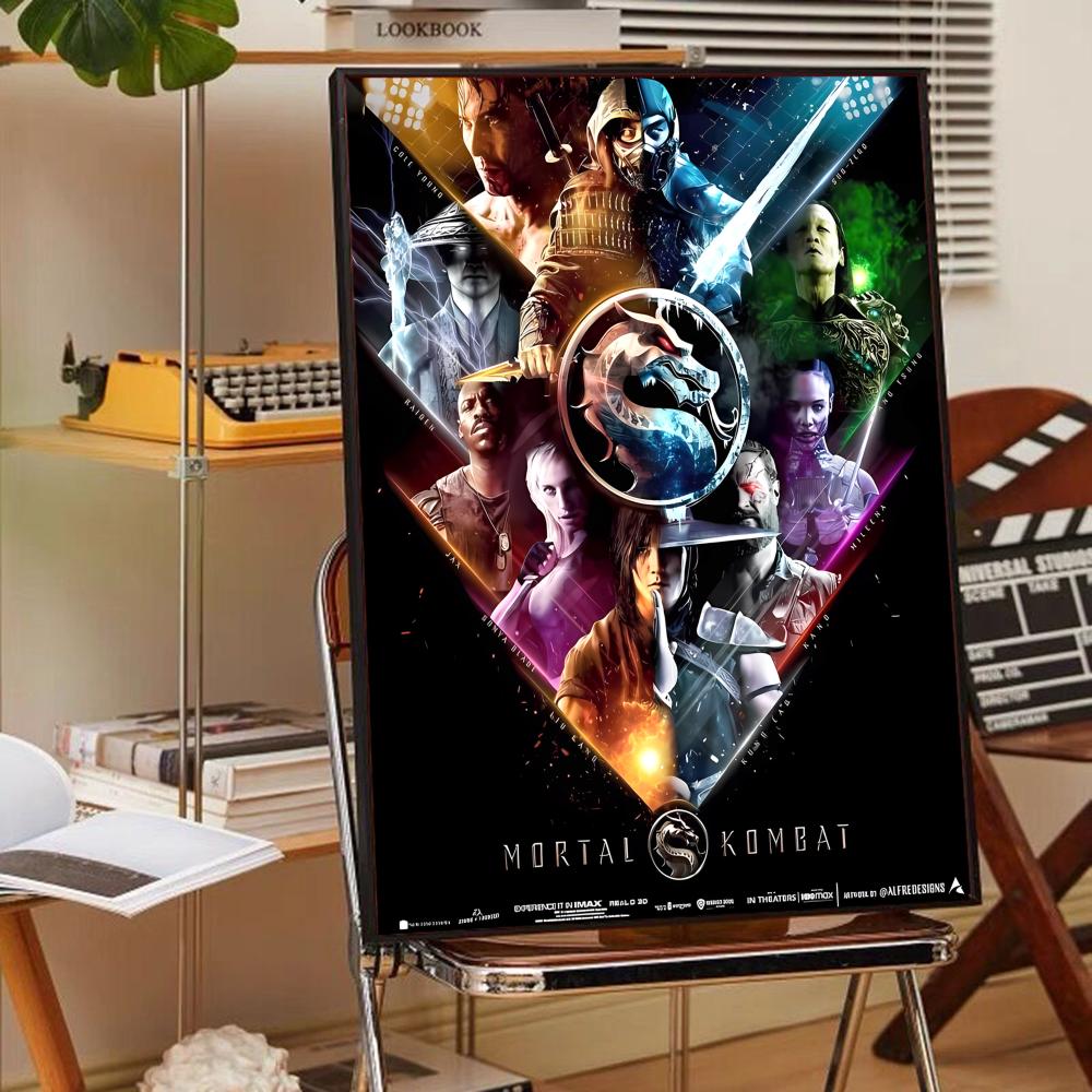 Mortal Kombat Game Classic Movie Posters Whitepaper Sticker DIY Room Bar Cafe Aesthetic Art Wall Painting