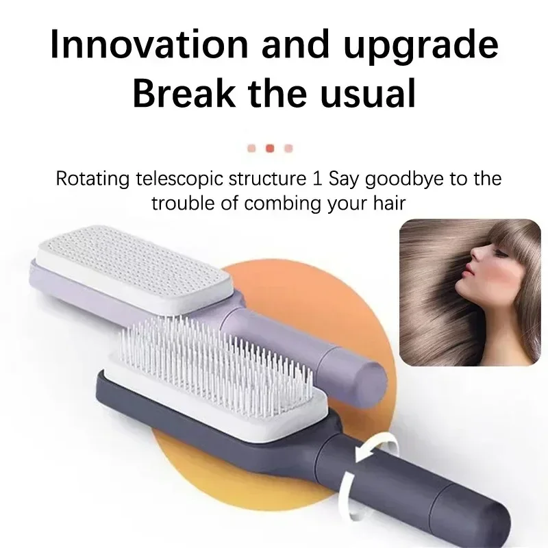 Best of Massage Airbag Comb Straight Hair Comb Rotation Handles Cleaning Hair Loss Anti-Static Hairbrush Self Cleaning Comb For Women Reviews & Tips