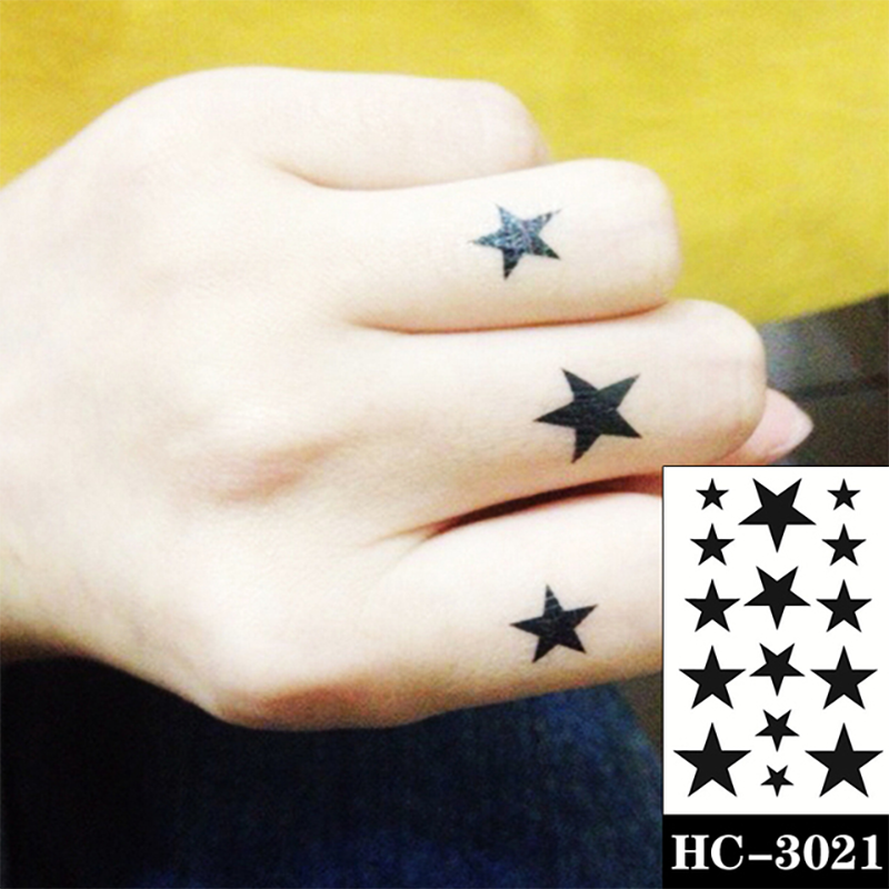 Best of Waterproof Temporary Tattoo Sticker Black Star Design Body Art Fake Tattoo Flash Tattoo Wrist Ankle Female Reviews & Tips