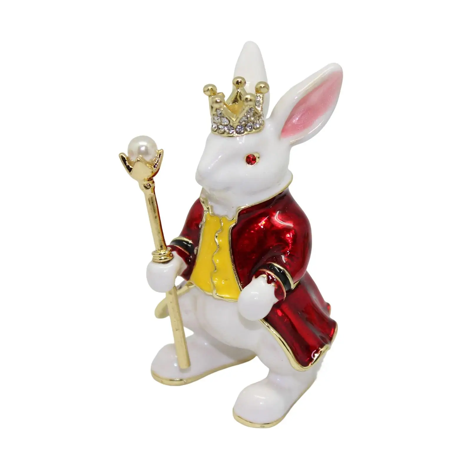 European Style Bunny Statue Jewelry Box Rabbit Shaped Box Desktop Decoration