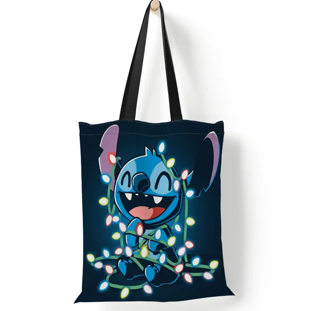Disney Bolso de puntada, bolsos de hombro para mujer, bolso de mano para  niña, idea de regalo Lilo y Stitch, azul, talla única, Azul