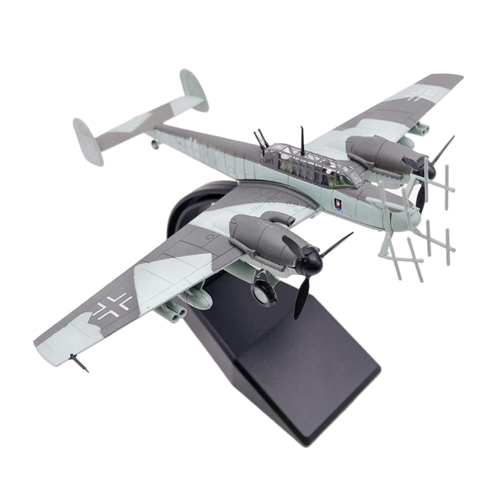 1/100 Scale BF-110 Fighter Model Desktop with Stand Accessories Souvenir