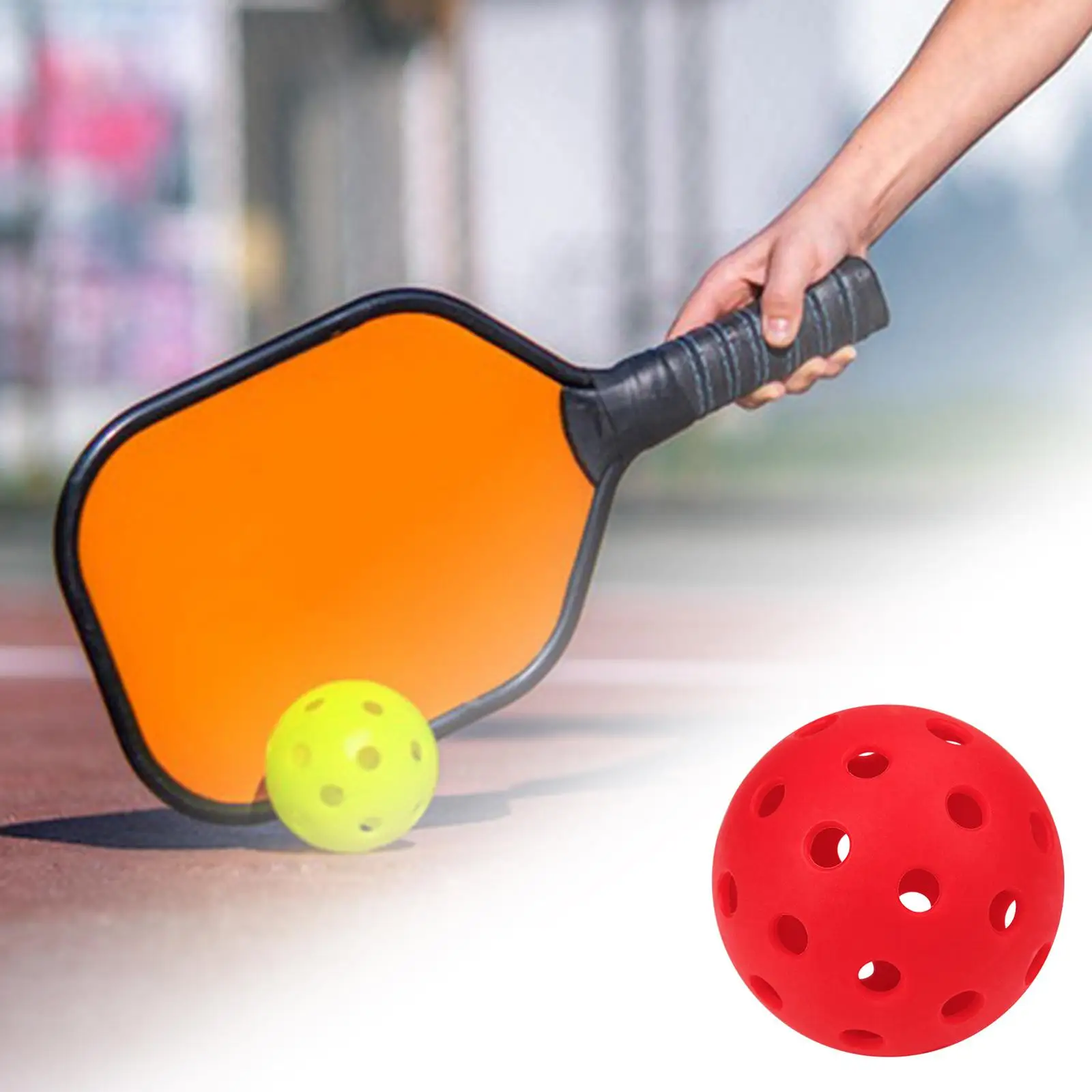 Luminous Pickleball Ball Pickle Ball with 40 Holes, Practice Toy Ball Standard