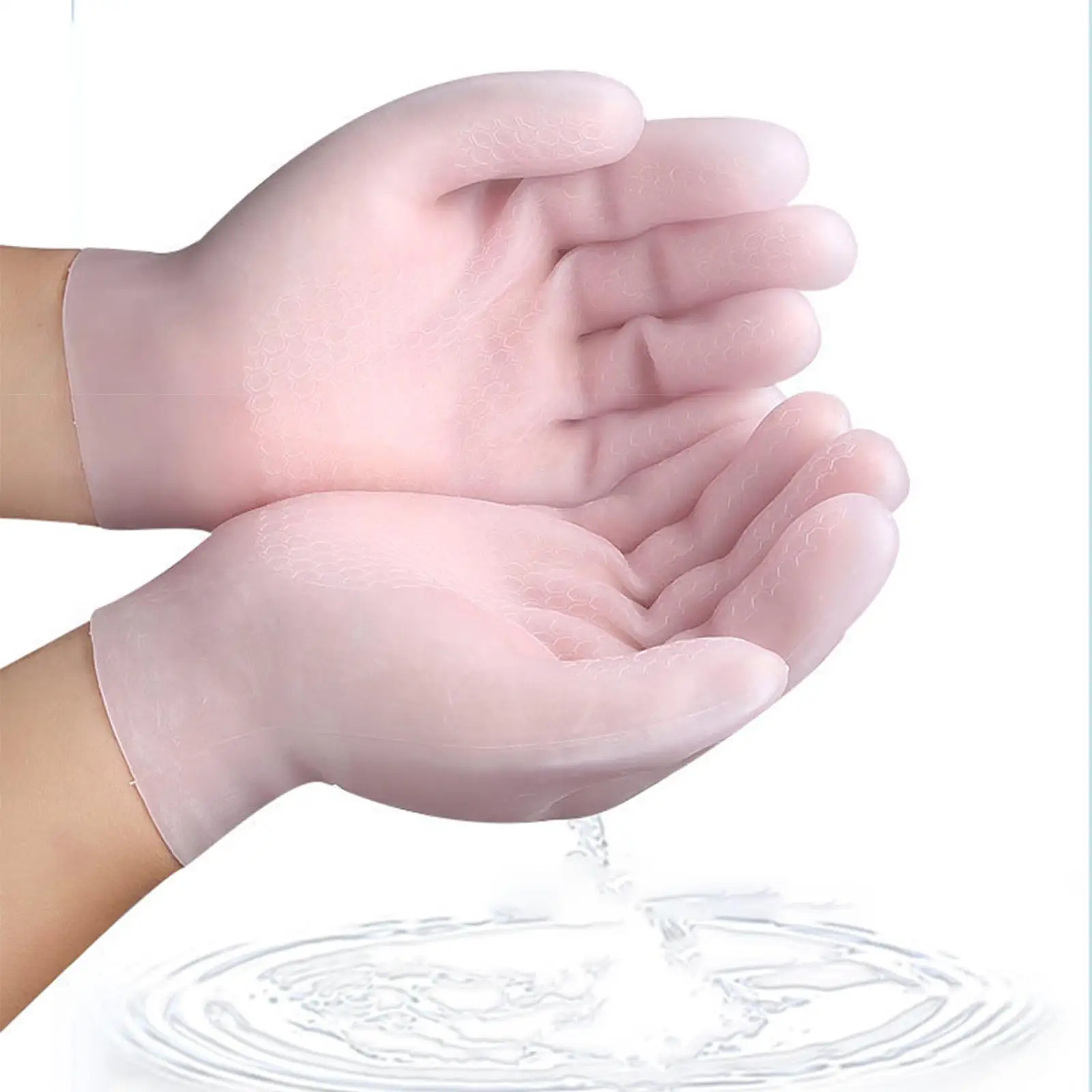 2x Moisturizing SPA Gloves Callus Remover Elastic Cuff Overnight Hand Care Gel Waterproof for Cuticles Dry Skin Eczema Women Men