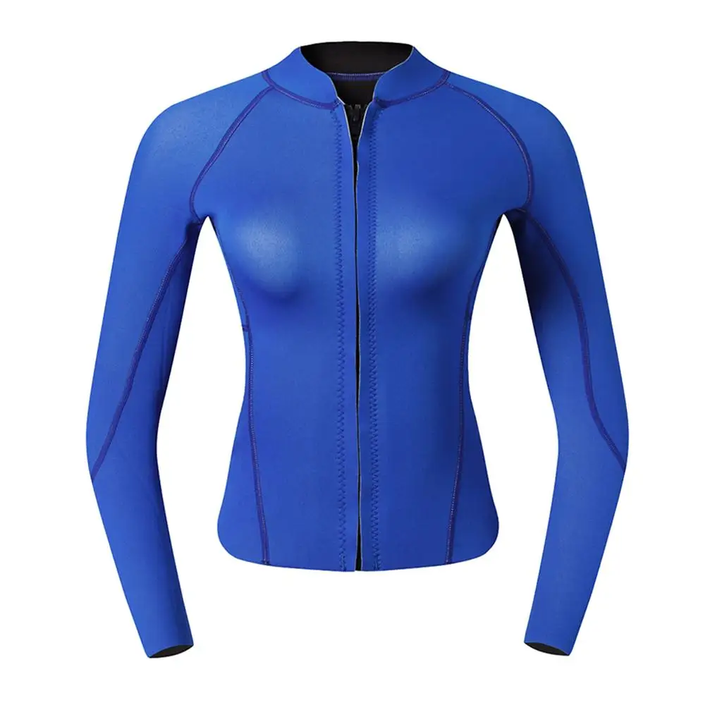 2mm Womens Neoprene Wetsuit Top Jackets Perfect for Snorkeling, Scuba Diving, Surfing, Swimming ? Blue