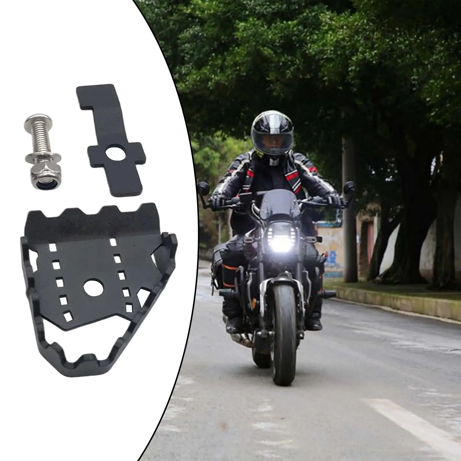Motorbike Brake Pedal Extension Step Tip Plate Direct Replacement for YAMAHA TENERE700 XTZ700 2019-2021, High Performance
