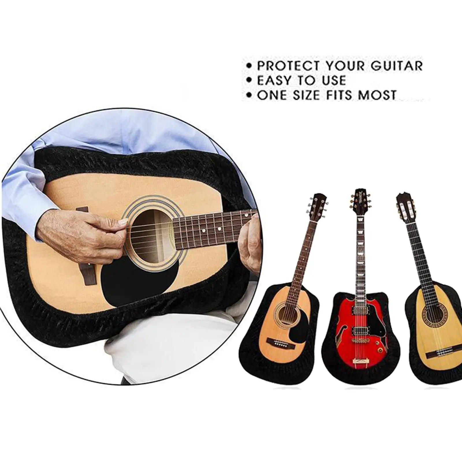 Guitar Cover, Guitar Protector, Guitar Gig Bag, Protective Sleeve for Acoustic,