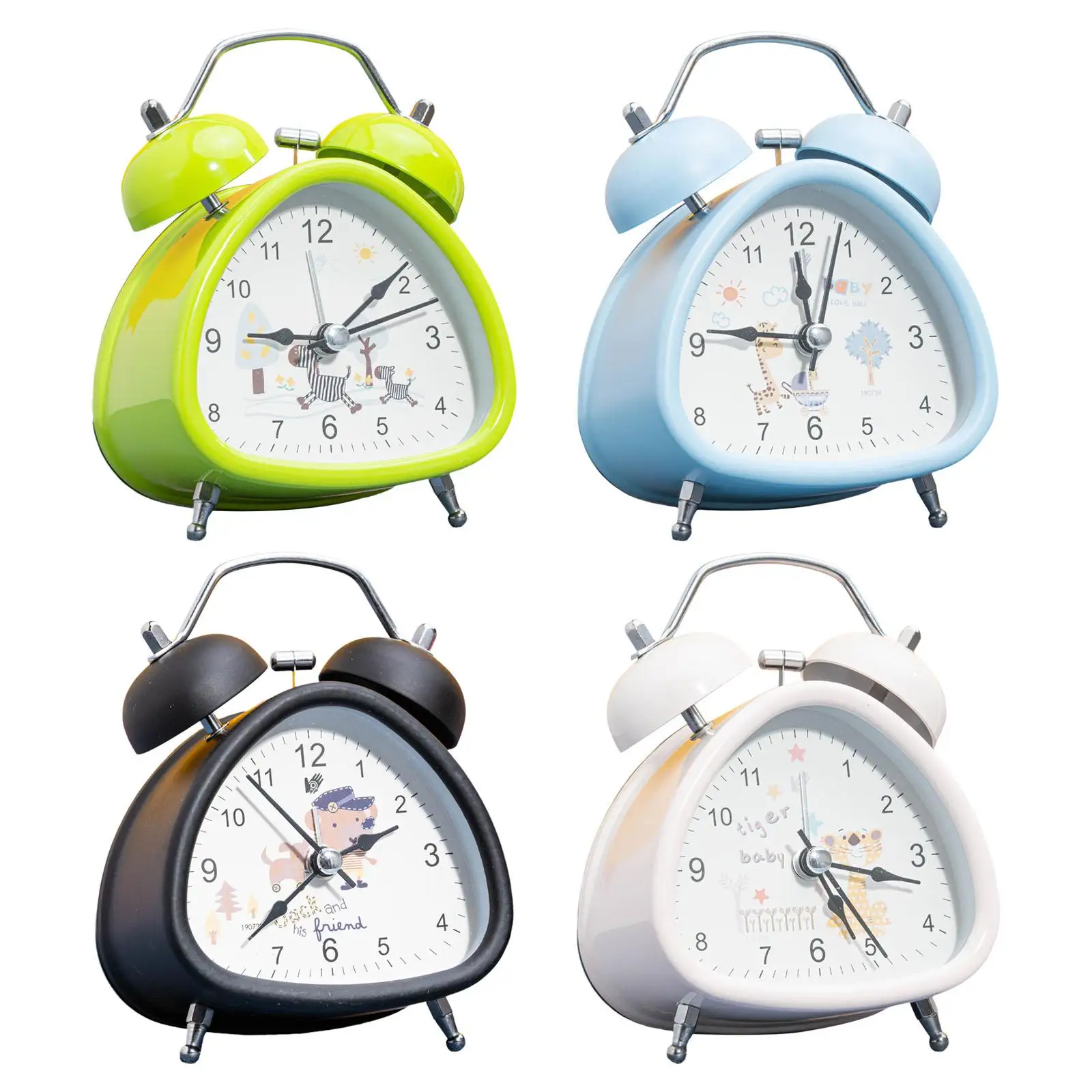 Children Triangle   Clock Battery Operated for Bedrooms Easy to Set Time Clearly Visible at Night Easy Operation Space Saving