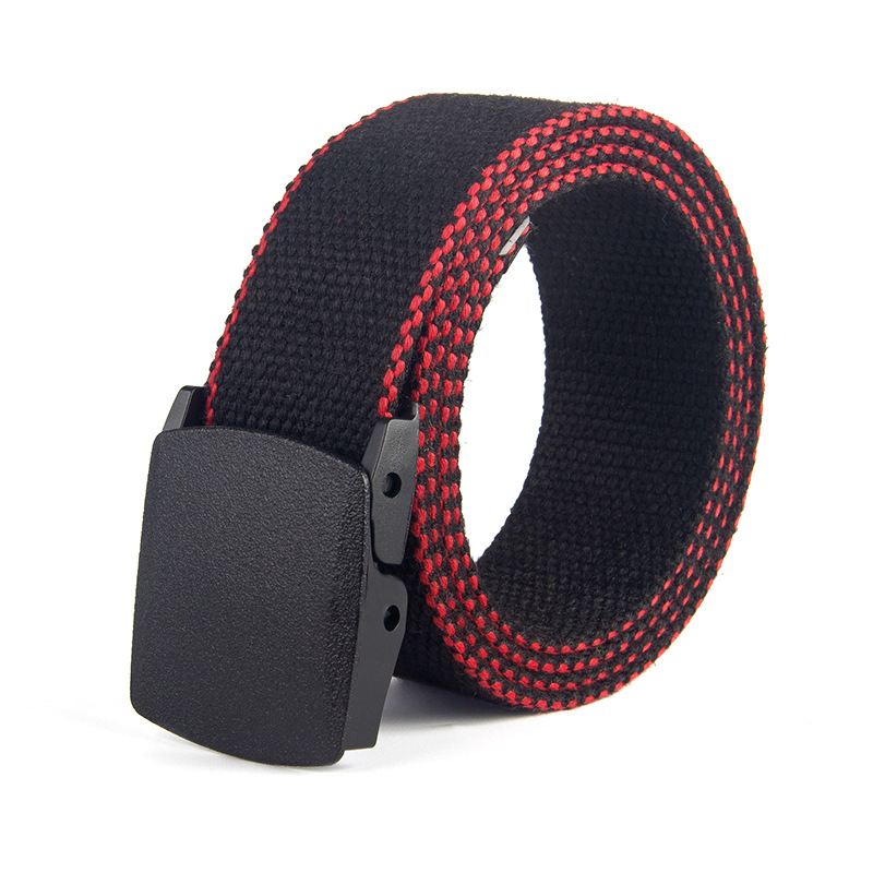 Title 16, New Men and Women Striped Canvas Belt Woven Bel...