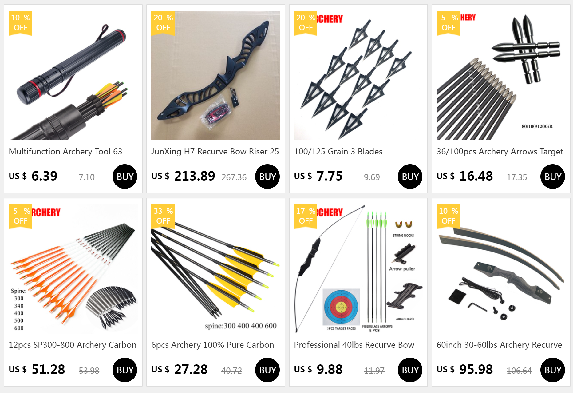 arco seta caça DIY acessórios tiro