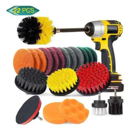 cleaning leather seats 22pcs Drill Brush Set Auto Power Scrubber Tools Brush Car Accessories Cleaning Detailing Wash Brush Kit Kitchen Cleaning turtle wax ice