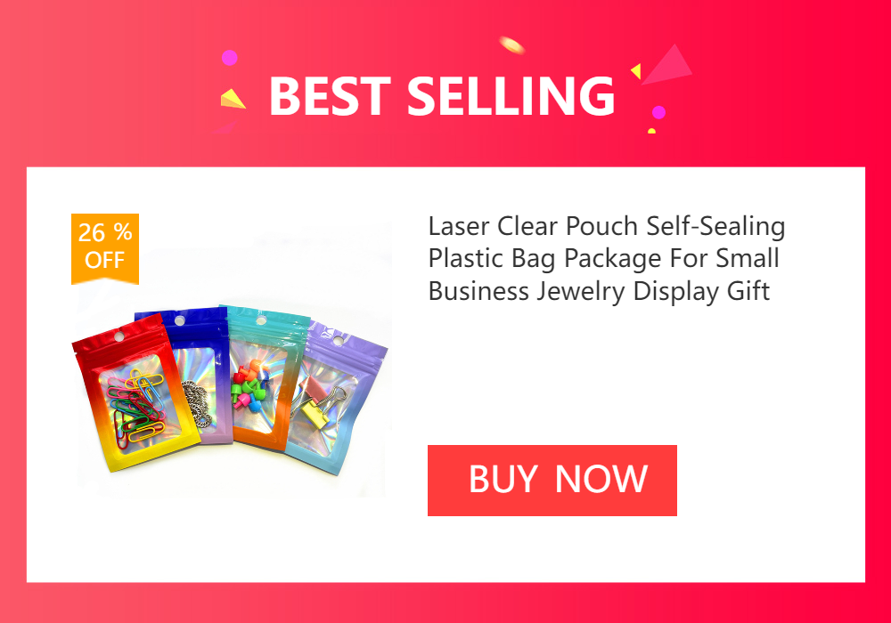 8 Sizes Laser Self-Sealing Plastic Bag Package For Small Business Clear Pouch Jewelry Display Gift Packaging Storage Wholesale