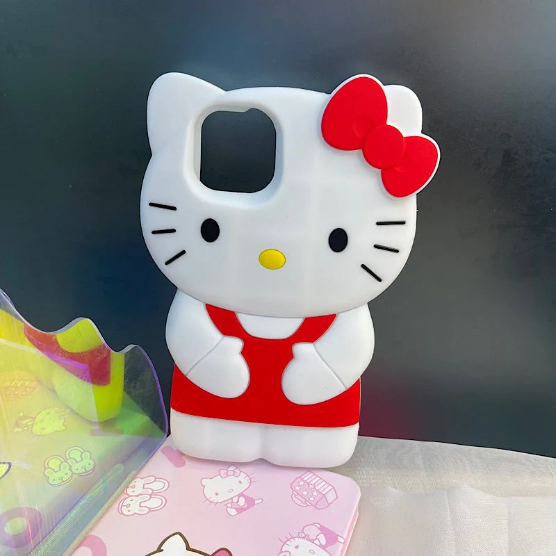 iphone 13 pro max wallet case 3D Stereoscopic Hello Kitty Phone Cases For iPhone 13 12 11 Pro Max XR XS MAX X Back Cover iphone 13 pro max leather case
