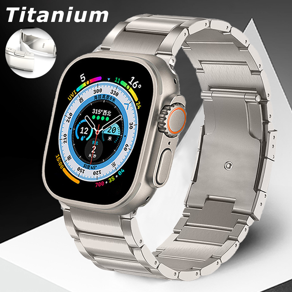 Luxury Titanium Steel Strap For Apple Watch Ultra 49mm Metal