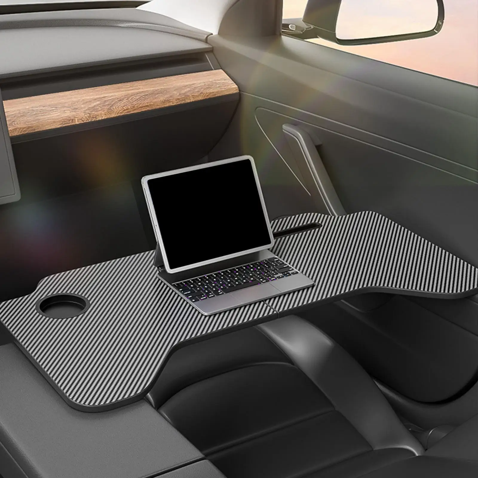 Car Laptop Tray Car Table Board for Tesla Model 3 Y Easy to Install