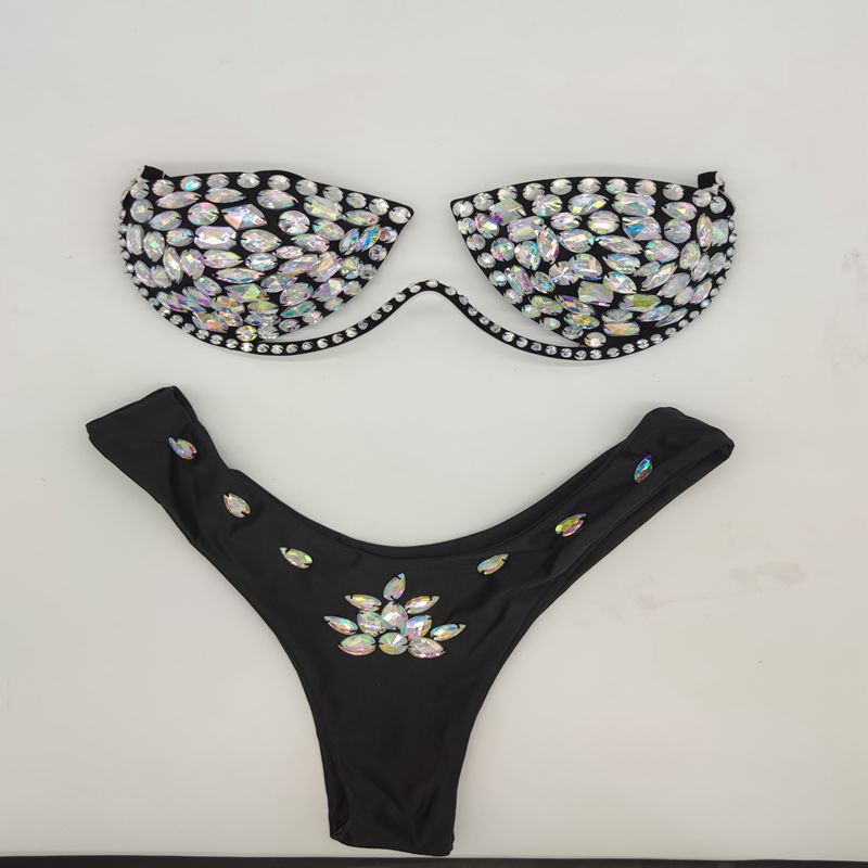 alta colorida Swimwear costas abertas, conjunto de