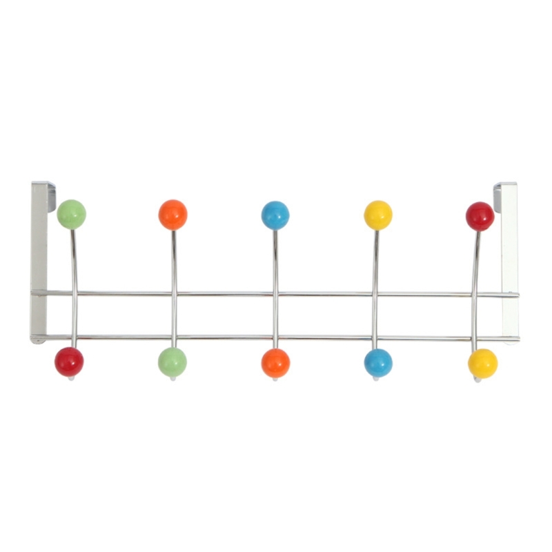 Multicolors Over Door Hanger for Clothes Hanging Heavy Duty Over Door Hooks for Bedrooms Bathroom Door 10 Hooks Hanger for Coat