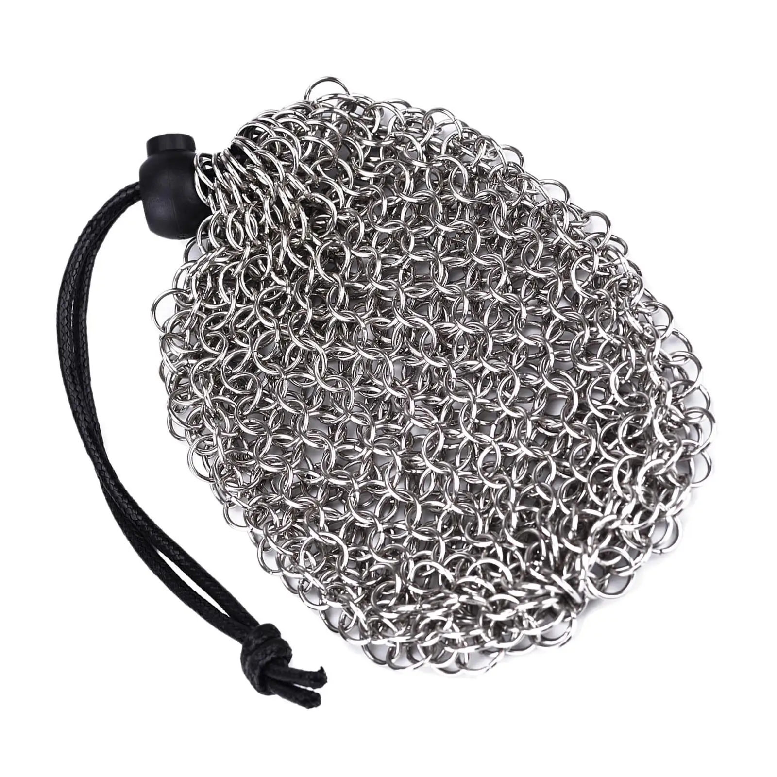 1 Piece Chainmail Dice Bag Stainless Steel Durable DND Dice Pouch for Coins