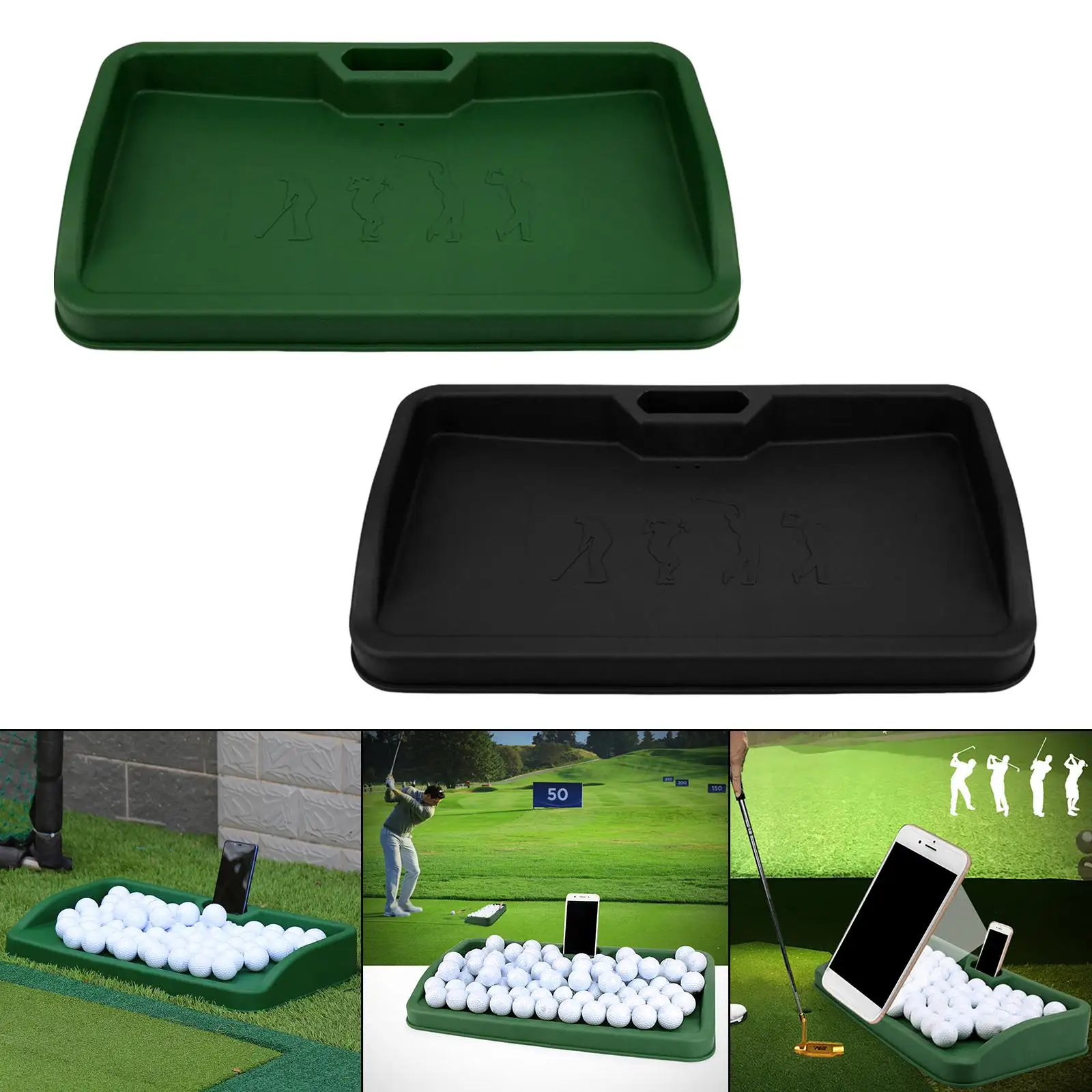 Soft Rubber Golf Ball Tray, Golfing Supplies Container Professional Heavy Duty