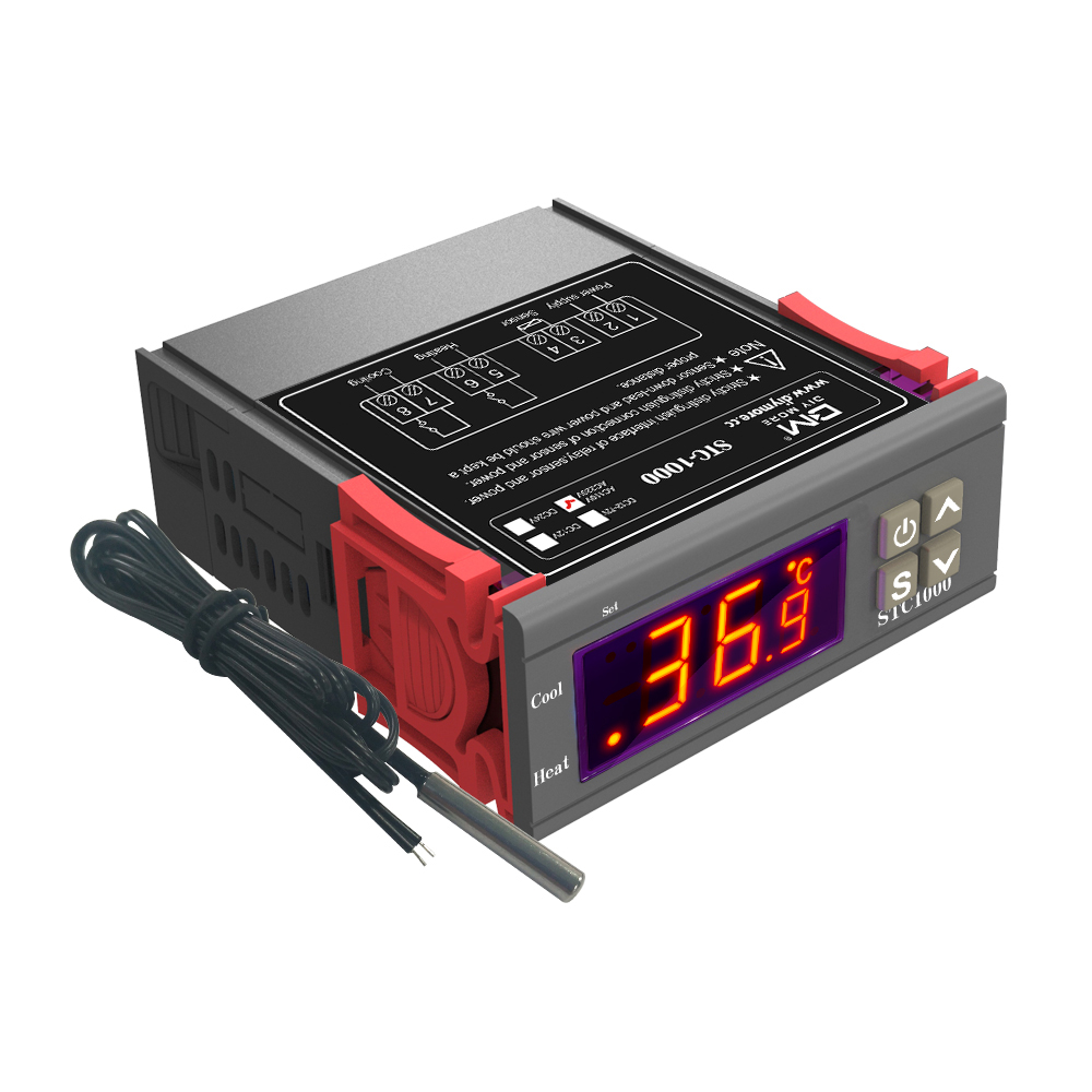 STC1000 LED Digitaler Temperaturregler AC110-220V Relais-Temperaturregler-Thermostat mit NTC-Sensor für Heizung, Gefrierschrank, Kühlschrank – Detail 16