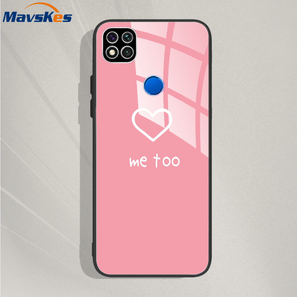 Tempered Glass Phone Case For Xiaomi Redmi 9C Silicone Bumper Back Cover For XIaomi Redmi 9C 10 9 C 10C Redmi9C NFC Case Fundas