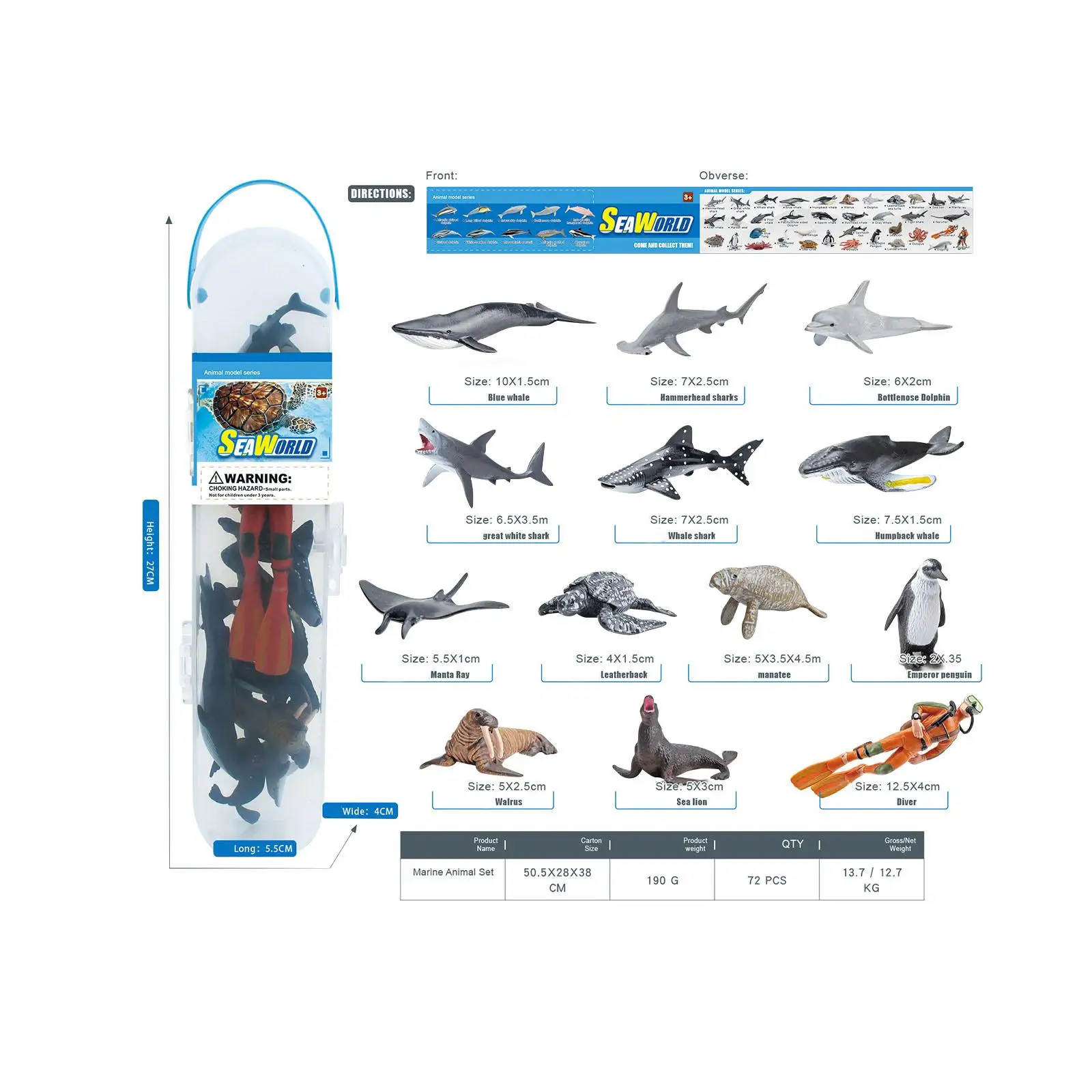 13 Pieces Marine Animal Set Mini Animal for Cognitive Toy Educational Toys Boys Girls Learning Activities Cake Topper