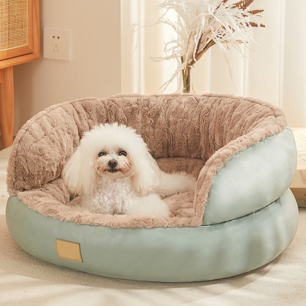 Title 2, Soft Plush Pet Bed Round Cat Bed Mat Pet Mattre...