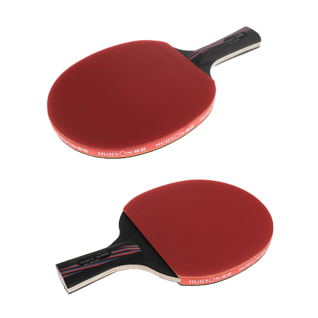 Professional Table Tennis Racket Paddle Bat with  Case Short Handle or Long Handle Options
