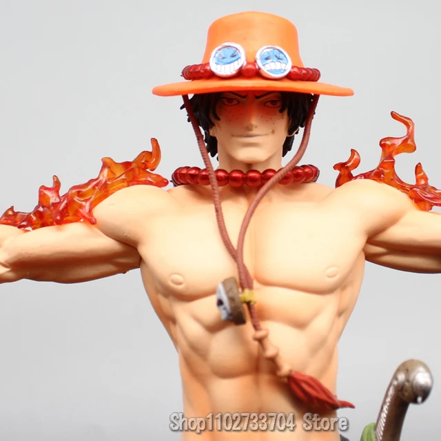 UZSXHJ Anime Pirate Figurine Ace Figure, Figurine d'action à tête  remplaçable en PVC en Forme de Flamme Ace, Pirate Collection Décoration  Statuette