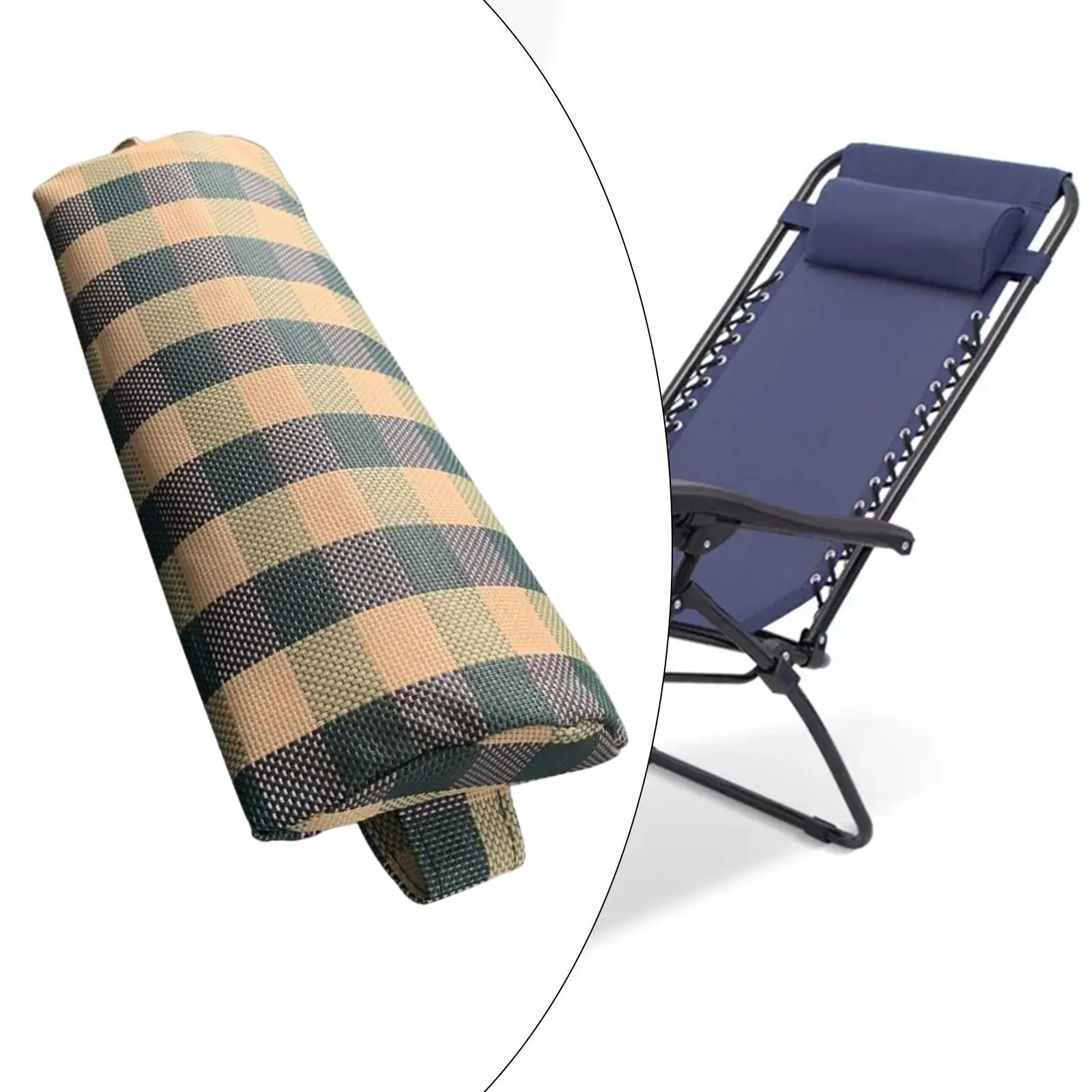 Head Cushion Pillow Removable Adjustable for Folding Chair Picnics Headrest