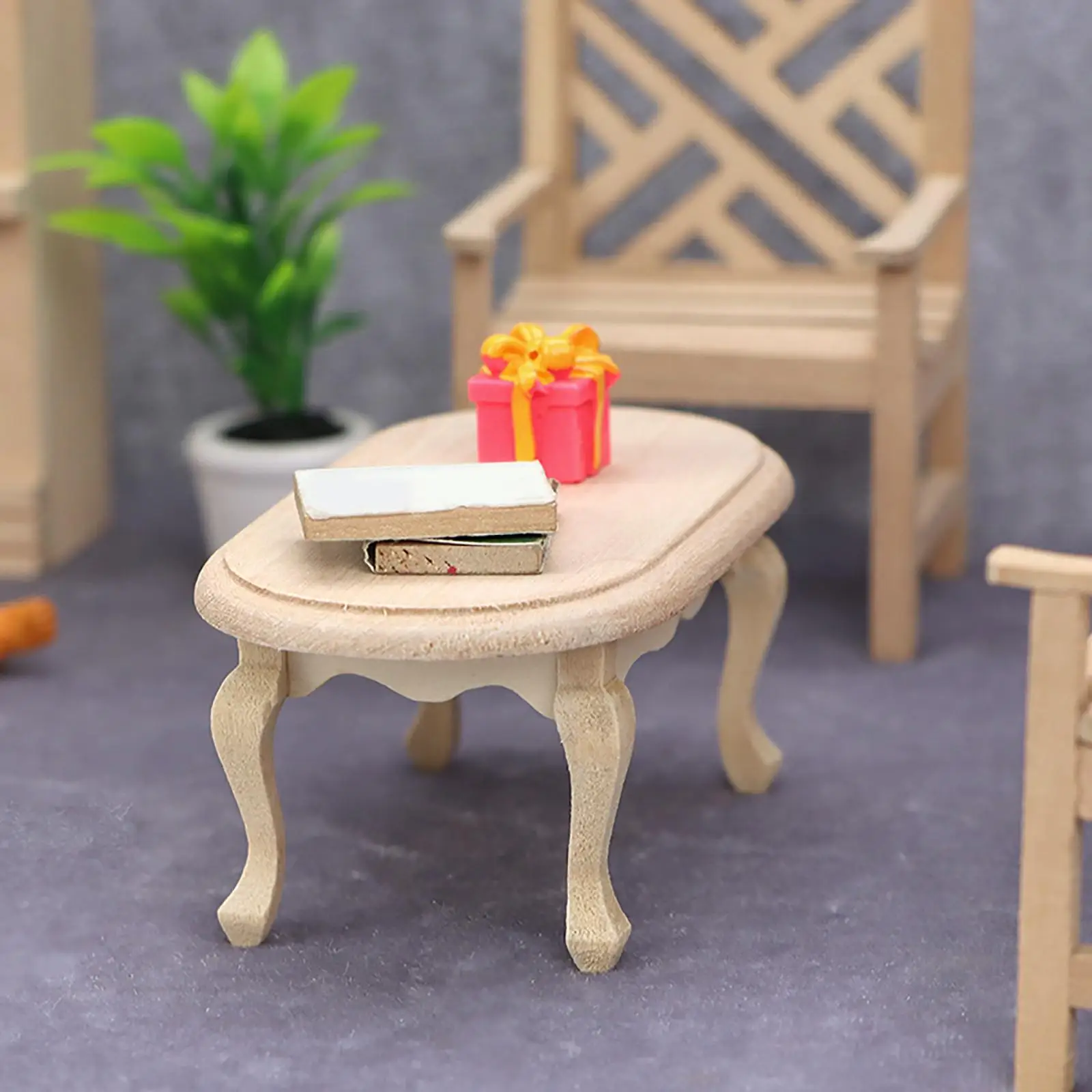 Dollhouse Miniature Table Model Toys 1/12 Scale Accessory for Ornaments