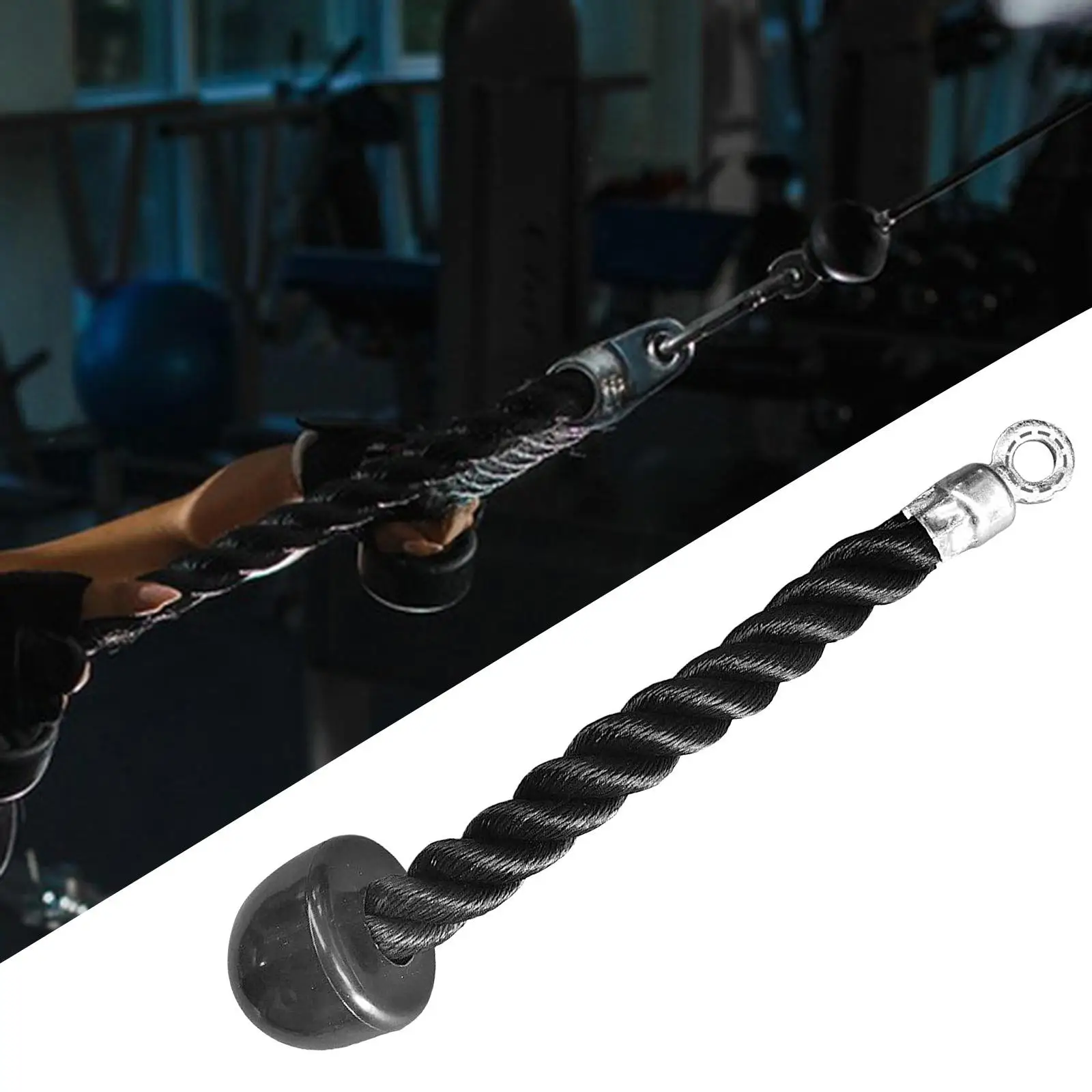 Portable Tricep Rope Pull Down Extension Strap Gym   for Biceps