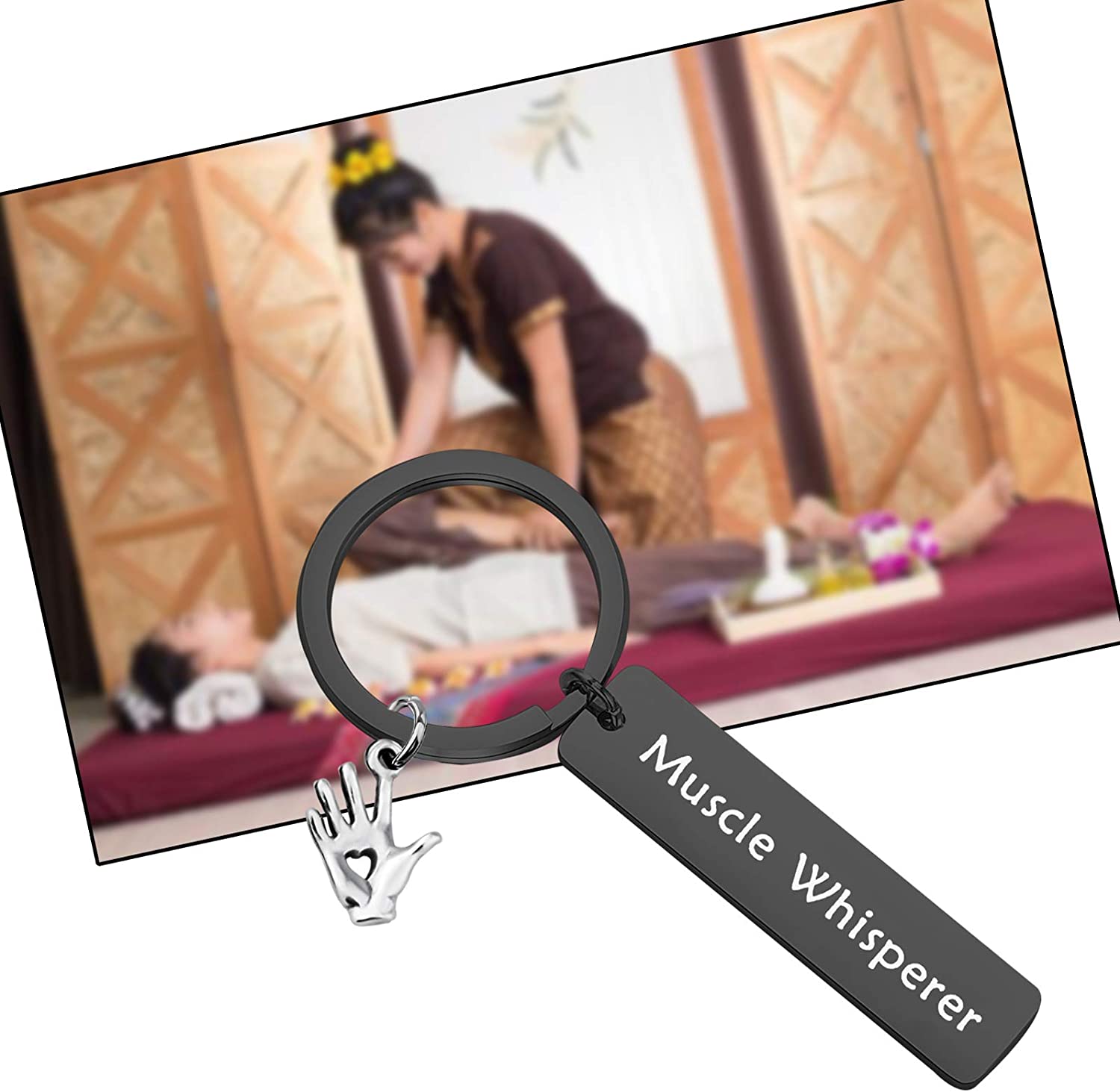 Massage Therapeuten Geschenk Muscle Whisperer Keychain Geschenk Für Masseur Massage Therapie Schule Student Geschenke – Detail 1