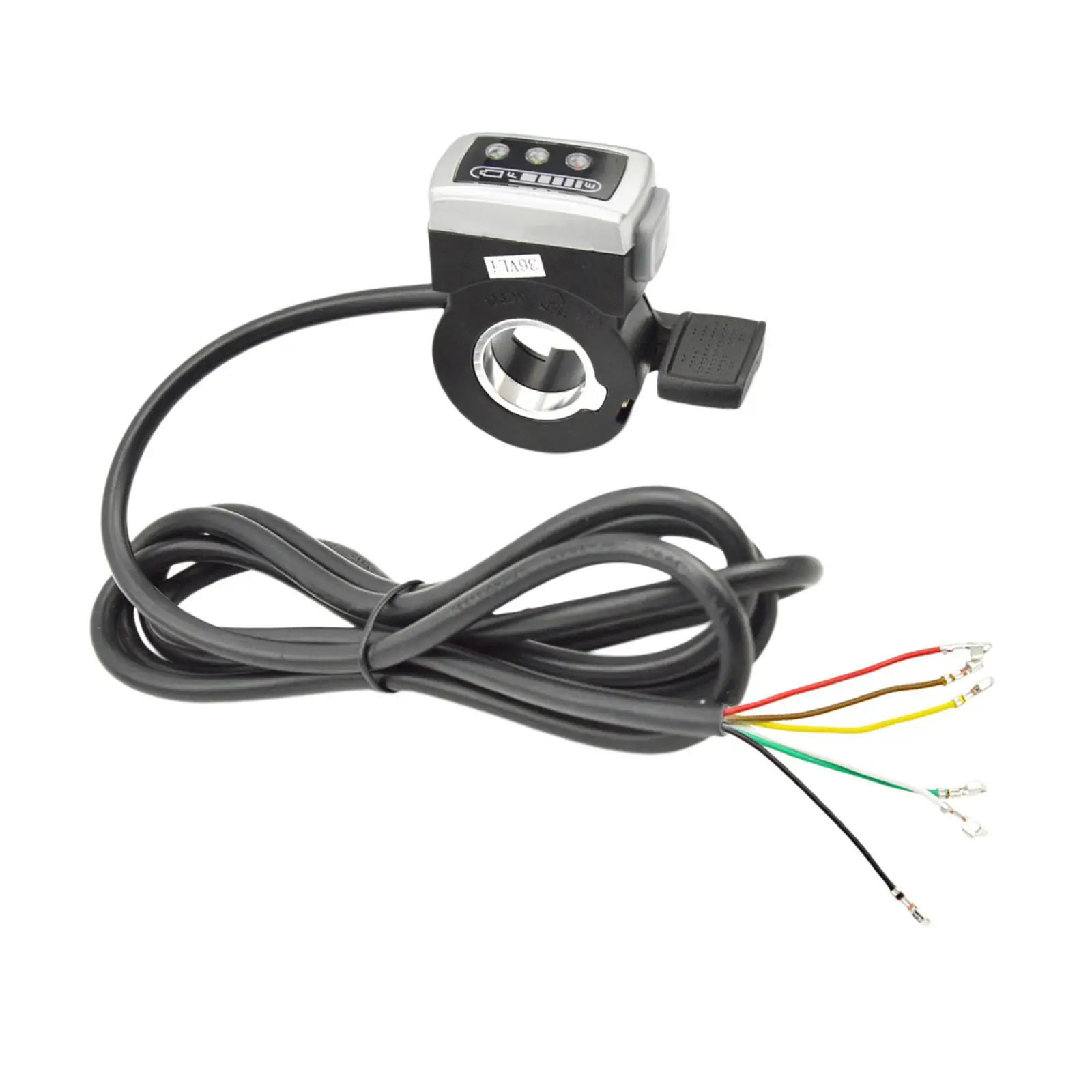48V Thumb Throttle Speed Control with Power Indicator Part Cycling Kit Accessories with Cable for 22mm Handle Electric Scooters