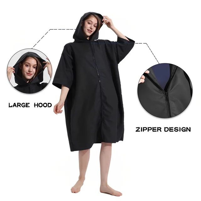 Poncho de Surf ligero para hombre y mujer, Túnica de microfibra que cambia,  capa de natación - AliExpress