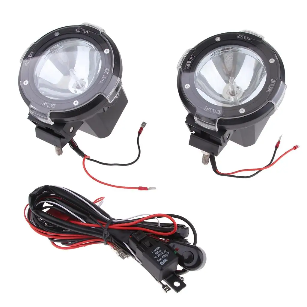 2pcs 4`` 100W Built-in Xenon HID 4x4 Cross-country Rally Driving Fog Light Lamp 12V