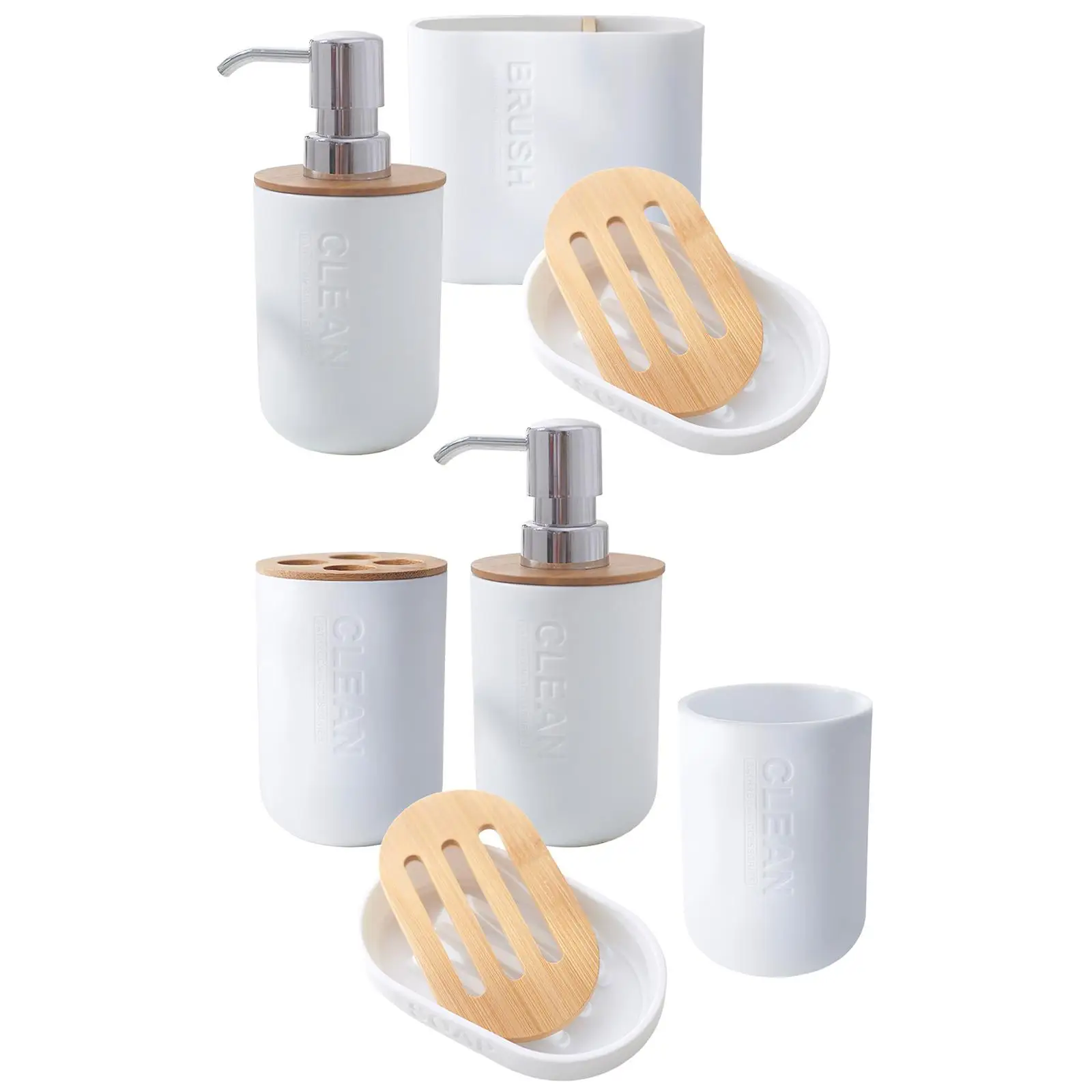 Luxury Bathroom Accessories Set Soap Dispenser Soap Dish for Home Vanity Countertop Apartment Hotel