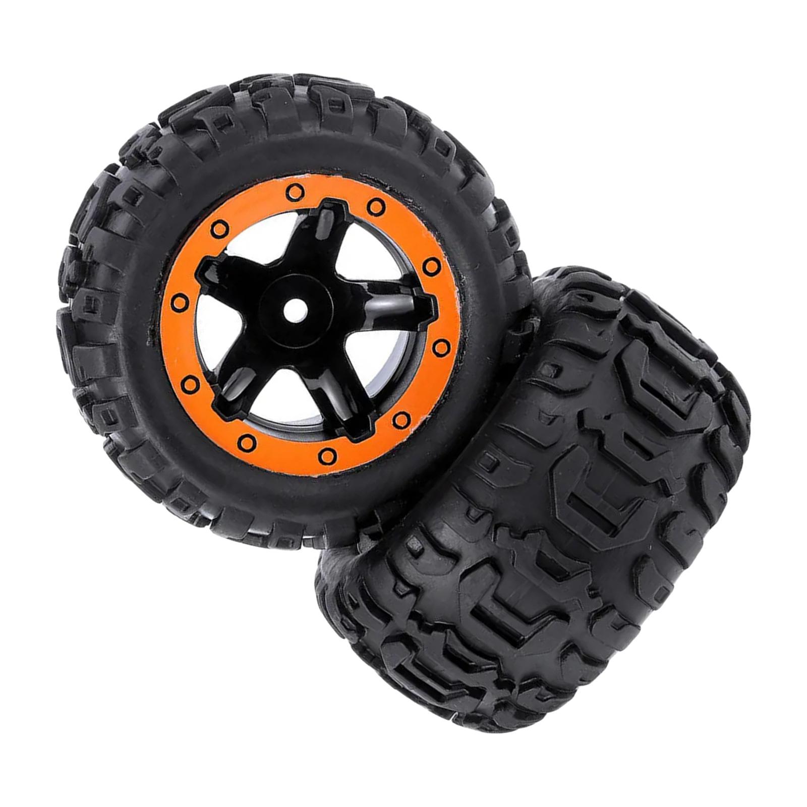 2 Pieces RC Wheels Tires Replacements for HBX 16889 Trucks RC 