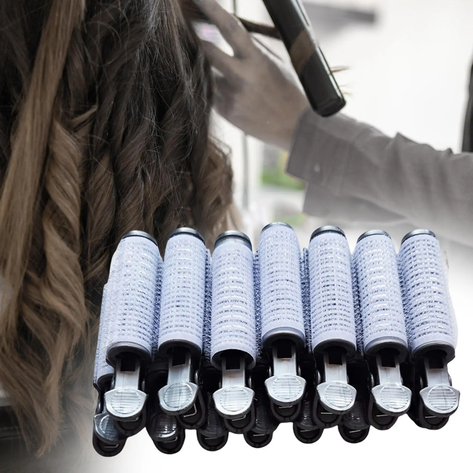 14 Pieces Hair Roller Set with Hair Roller Clips Gripping Sticky Rollers Ironed The Curling Iron for Medium Hair Short Hair Girl