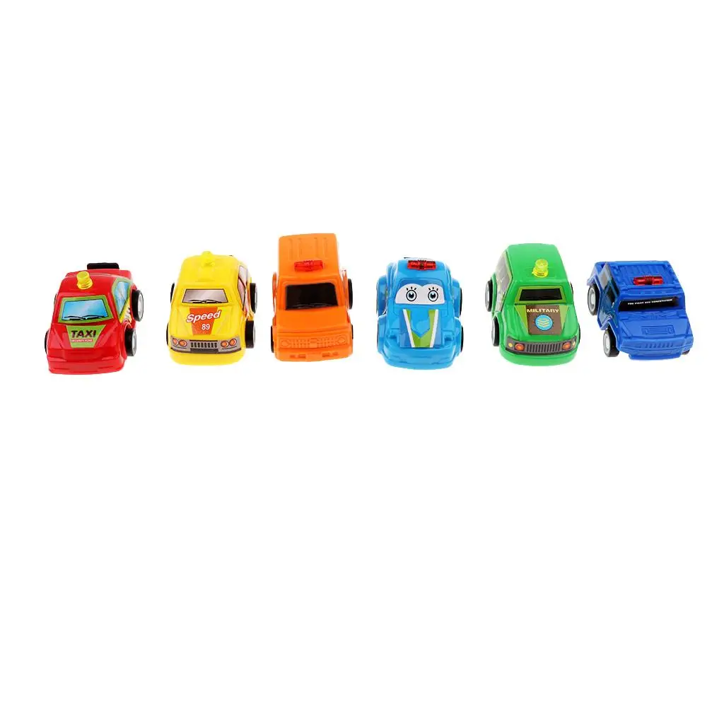 6 pcs Classic Boy&Girl Vehicle Kids Child Toy Mini Small Pull Back Car Racer